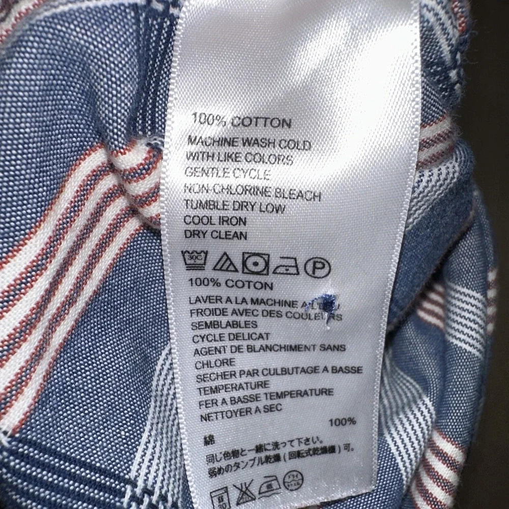 Tommy Bahama‎ Button Down Striped Shirt Men's Medium Cotton Long Sleeve Preowned